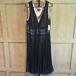 (J41) Dressbarn Sz 14w Elegant Black Lace Dress